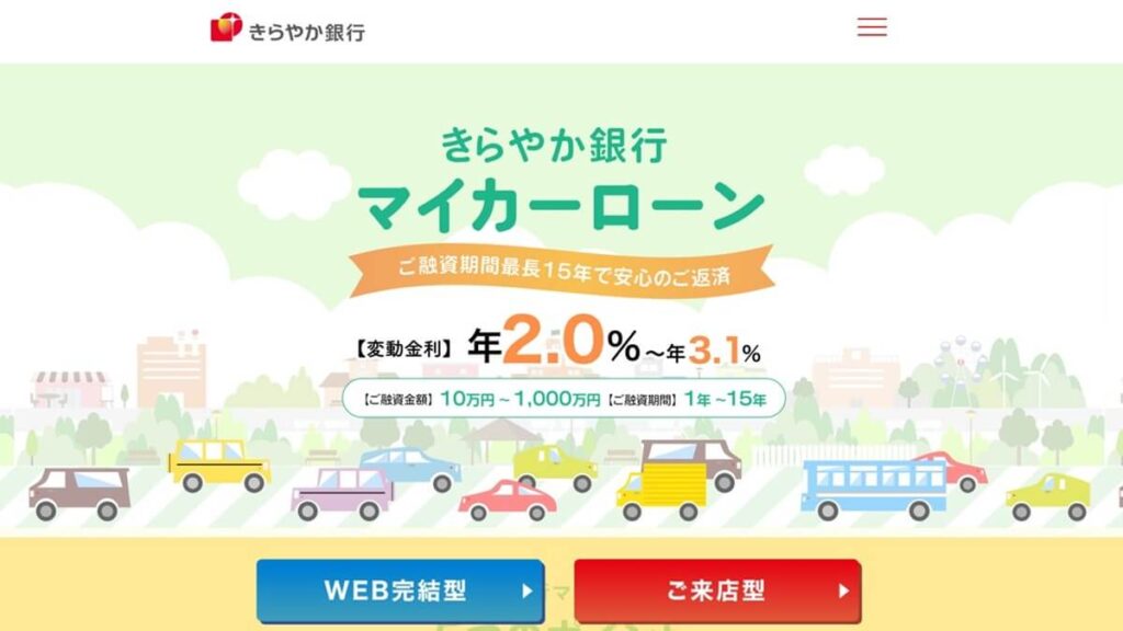 きらやか銀行のマイカーローン