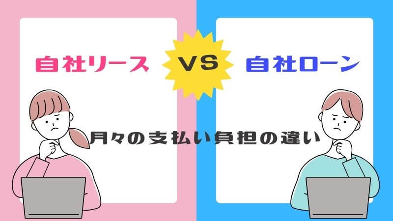 自社リースと自社ローンの月々の支払い負担の違い