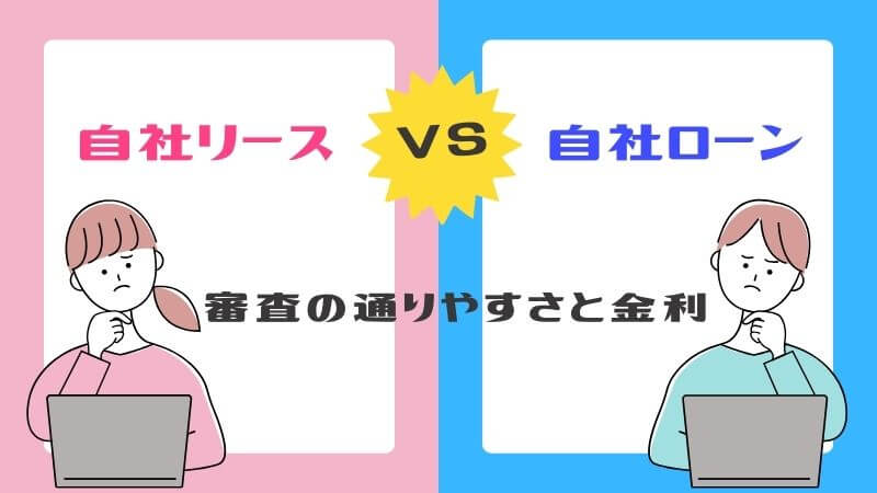 自社リースと自社ローン審査の通りやすさと金利