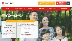 八十二銀行マイカーローン