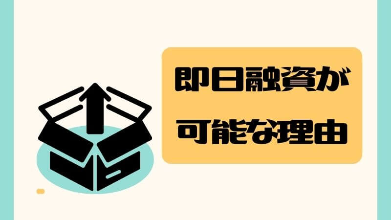 即日融資が可能な理由