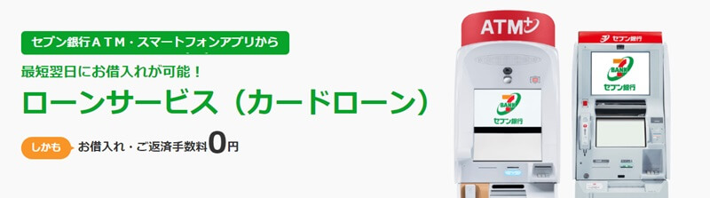 セブン銀行カードローンの特徴