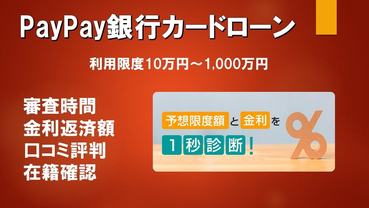 PayPay銀行カードローン審査は甘い？柔軟な返済方法が魅力